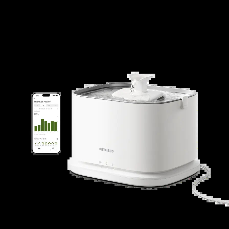 PETLIBRO Dockstream 2 Cordless Cat Water Fountain with 3L Stainless Steel Tray, 5GHz Wi-Fi App Monitoring, and Automatic Dispenser