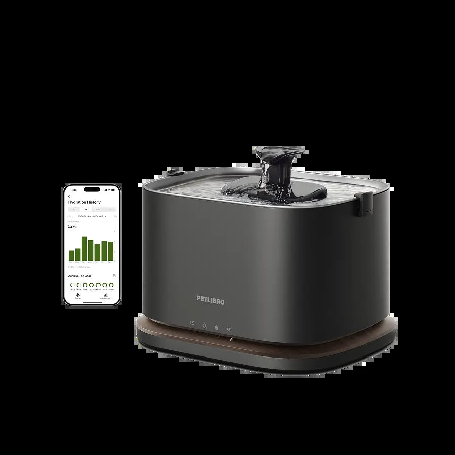 PETLIBRO Dockstream 2 Cordless Cat Water Fountain with 3L Stainless Steel Tray, 5GHz Wi-Fi App Monitoring, and Automatic Dispenser