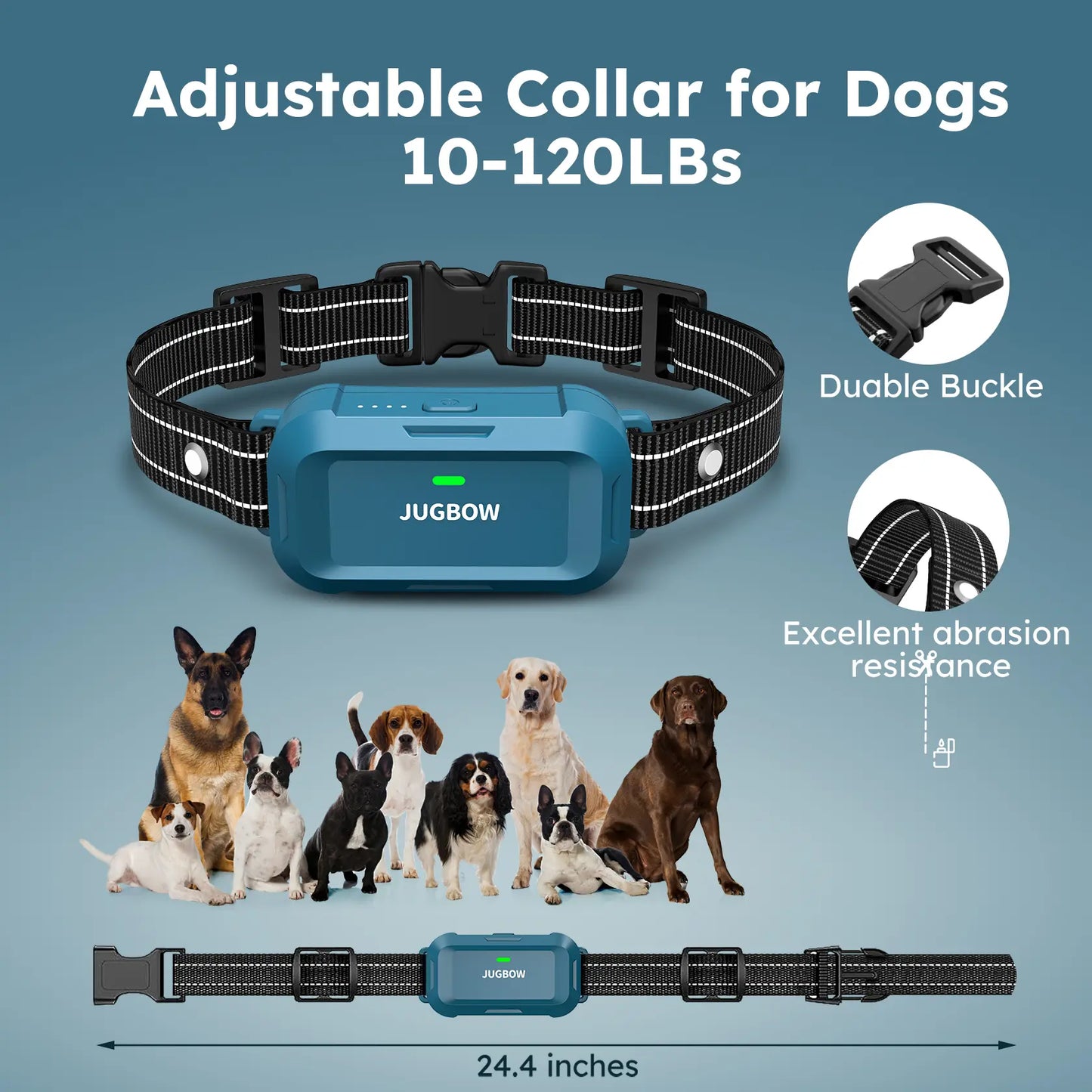 Jugbow Remote Dog Collar - 4200FT Range, IPX8 Waterproof E-Collar with 4 Training Modes, Rechargeable for Outdoor Use - Model DT68