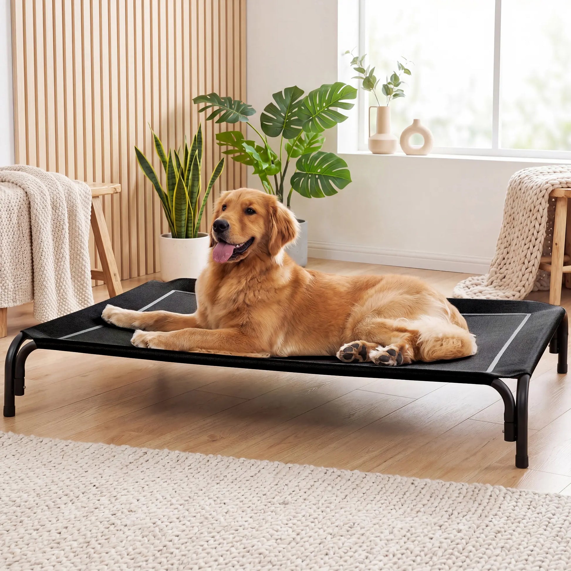 【Dealsforyoudays】 VALUXE Elevated Dog Bed for Large Dogs, Cooling Pet Cot with Breathable Mesh & Durable Frame, Easy to Clean Raised Pet Mats for Indoor & Outdoor Home Summervibes Petlovers Outdoorfun Summerwins