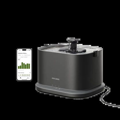 PETLIBRO Dockstream 2 Cordless Cat Water Fountain with 3L Stainless Steel Tray, 5GHz Wi-Fi App Monitoring, and Automatic Dispenser