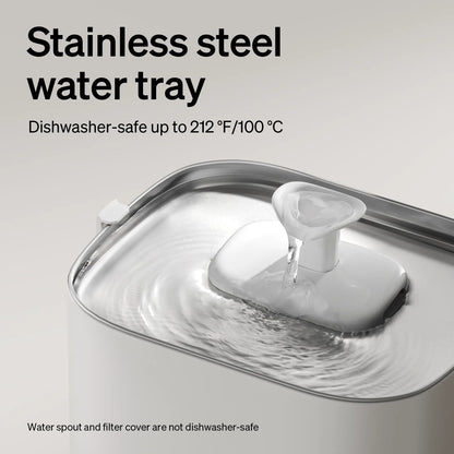 PETLIBRO Dockstream 2 Cordless Cat Water Fountain with 3L Stainless Steel Tray, 5GHz Wi-Fi App Monitoring, and Automatic Dispenser