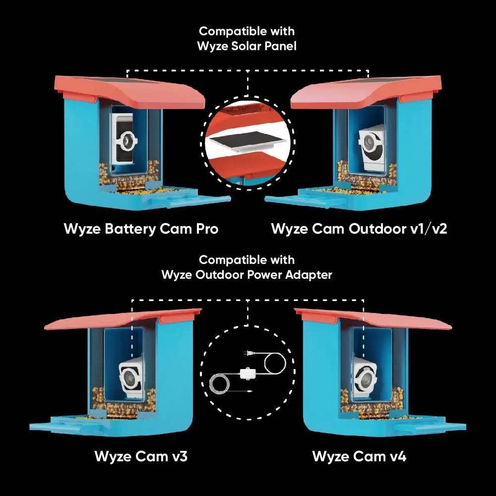 Wyze Bird Feeder with HD Camera: Live Video Monitoring and Recording of Avian Visitors