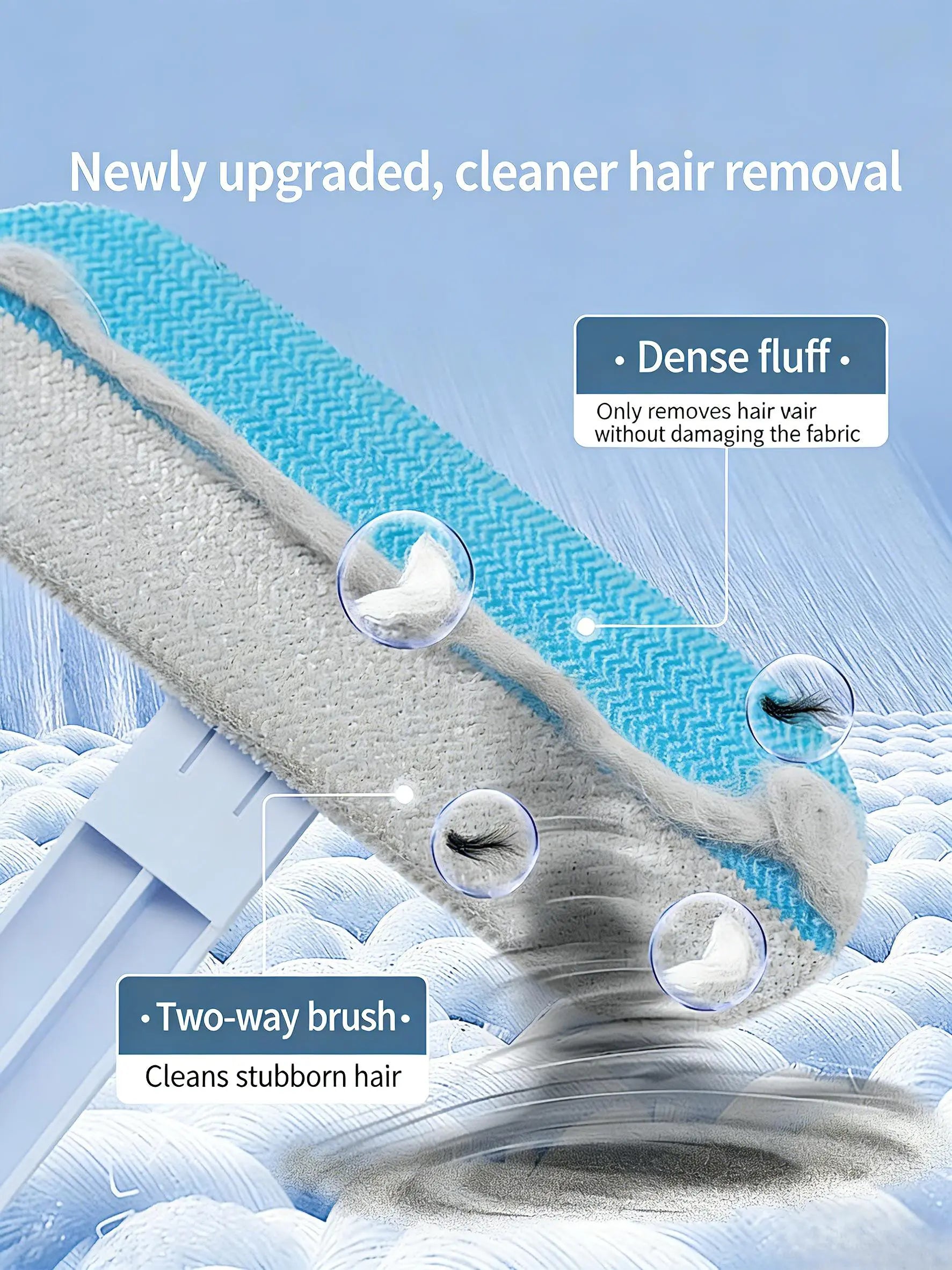 4-in-1 Long Handle Pet Fur Removal Tool and Washable Glove Set for Effective Indoor Dog and Cat Grooming