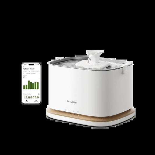 PETLIBRO Dockstream 2 Cordless Cat Water Fountain with 3L Stainless Steel Tray, 5GHz Wi-Fi App Monitoring, and Automatic Dispenser