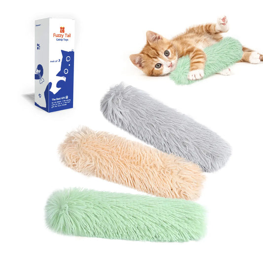 Potaroma Interactive Cat Pillows - 3 Pack of Crinkle Sound Soft and Durable Kicker Toys for Indoor Cats and Kittens, Ideal for Daily Play and Exercise