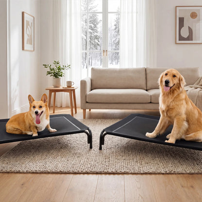 【Dealsforyoudays】 VALUXE Elevated Dog Bed for Large Dogs, Cooling Pet Cot with Breathable Mesh & Durable Frame, Easy to Clean Raised Pet Mats for Indoor & Outdoor Home Summervibes Petlovers Outdoorfun Summerwins