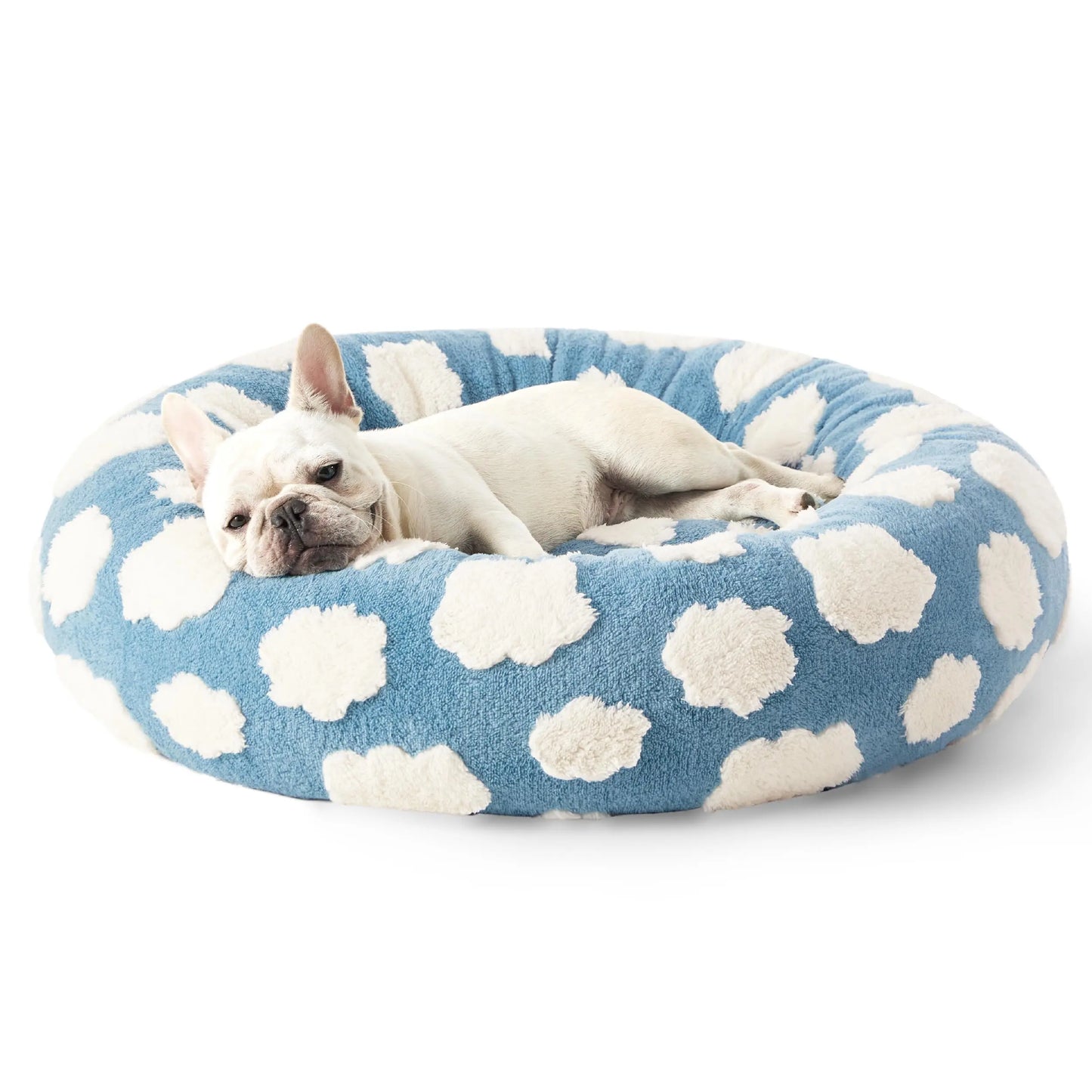 Lesure Waterproof Pet Blanket for Dogs and Cats - Reversible Jacquard Shag and Sherpa Fleece, 3D Textured Cloud Design, Machine Washable, Durable, Portable, and Soft Couch Protector